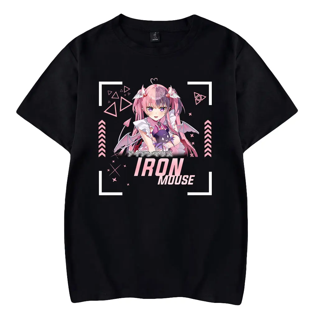 

2026 Ironmouse VTuber Ironmouse Cute T-shirt Crewneck Short Sleeve Tee Women Men's Tshirt Harajuku Streetwear Anime Clothes