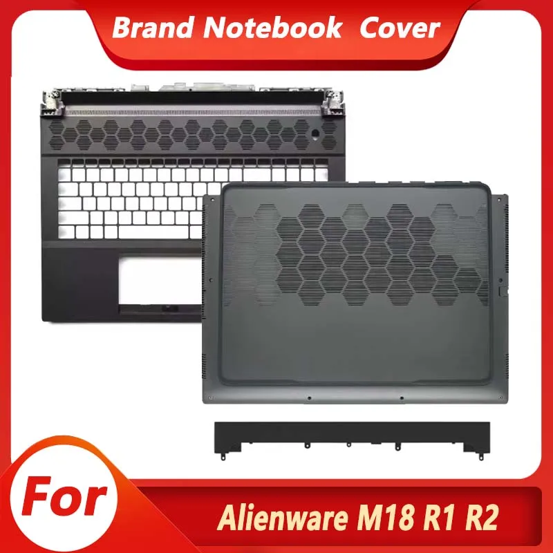 

New Laptop Case For Alienware M18 R1 R2 Palmrest Upper Top Case Lower Bottom Base Cover 0408T3