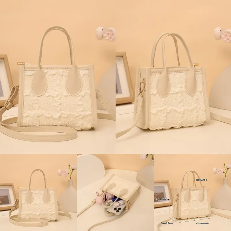 

High-quality simple shoulder bag, simple small square bag, exquisite small square bag 1pc suitable for shopping and tourism