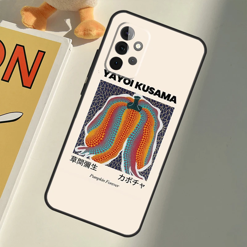 Yayoi Kusama Pumpkin Art Case For Samsung Galaxy A14 A24 A34 A54 A12 A22 A32 A52 A72 A51 A71 A13 A33 A53 A73 Coque