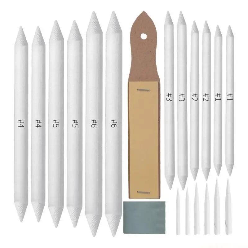 13/20Pcs Artists Sketching Drawing Tool Set Art Blending Set with Multiple Sizes Blending Stumps Tortillions Sandpaper