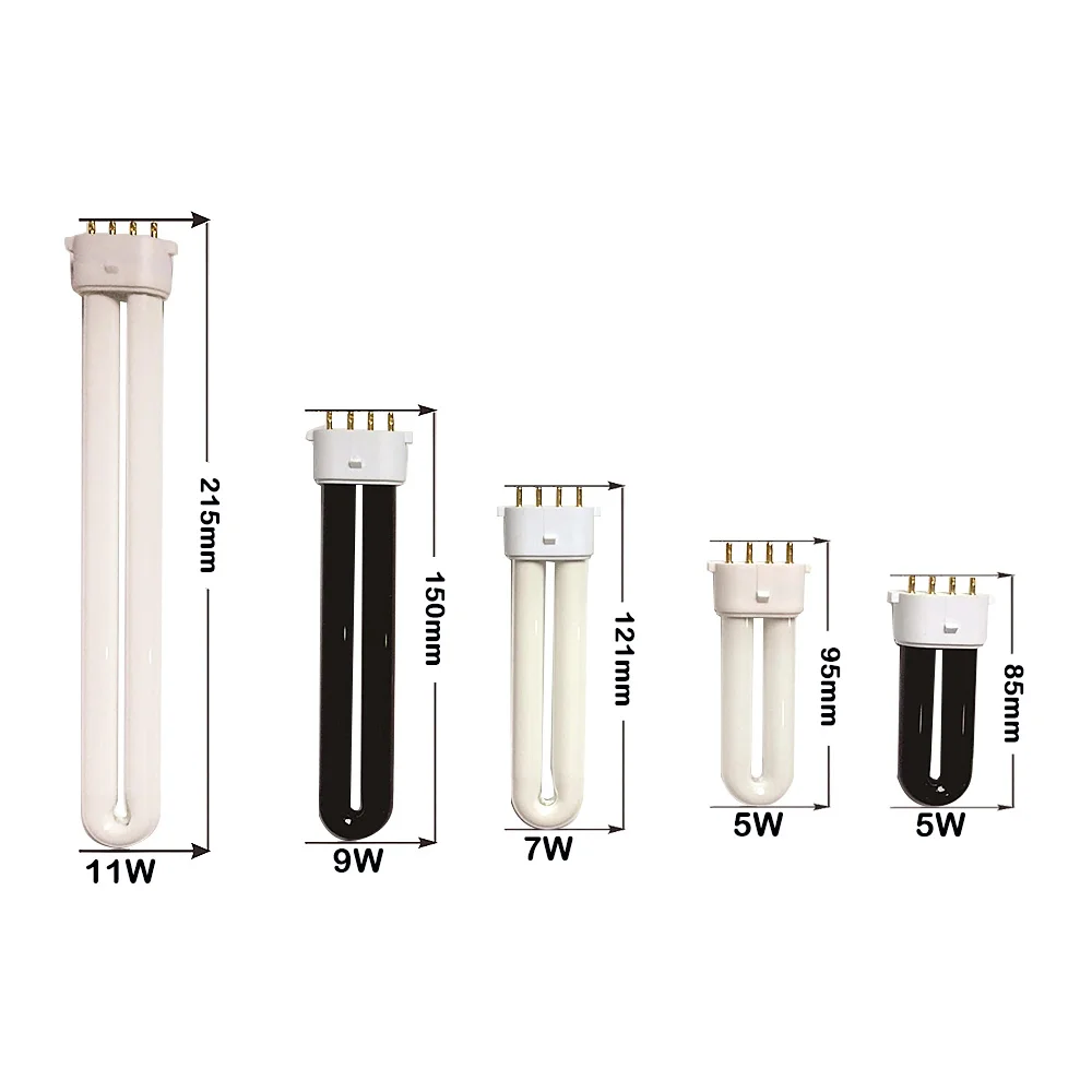 2G7 Mosquito Killler Lamp Tube 5W 7W 9W 11W Four-pin Insect Trap 365nm UV Electric Shock Mosquito Trapping Light for Household