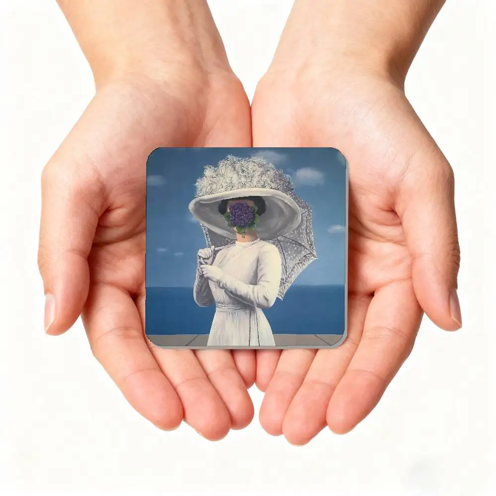 يمكن استخدام ملصقات مربعة مغناطيس الثلاجة ريني فرانكويس غيسلين ماغريت لتخصيص تذكارات أو هدايا مثالية. #5