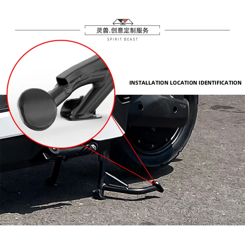 Spirit Beast Center Stand Pad, Modified Enlarged Widened Anti-slip Kickstand Support for ZEEHO AE4 AE4iPro Electric Scooter