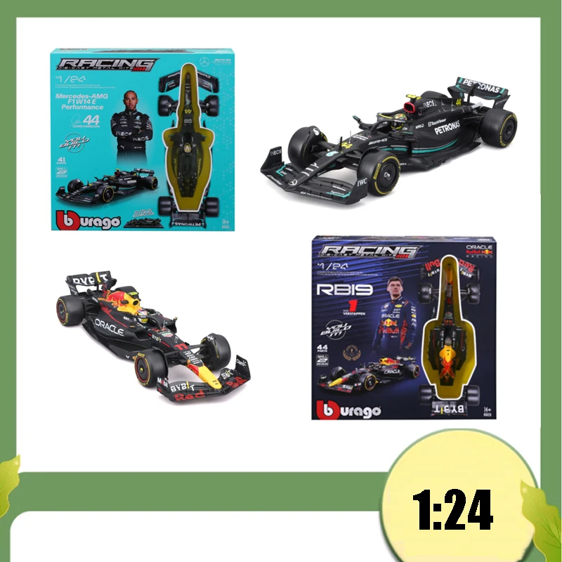 

Bburago 1:24 Red Bull RB19 2023, комплект литой металлической модели «сделай сам» — съемный ограниченный коллекционный подарок F1 Mercedes-Amg Team W14