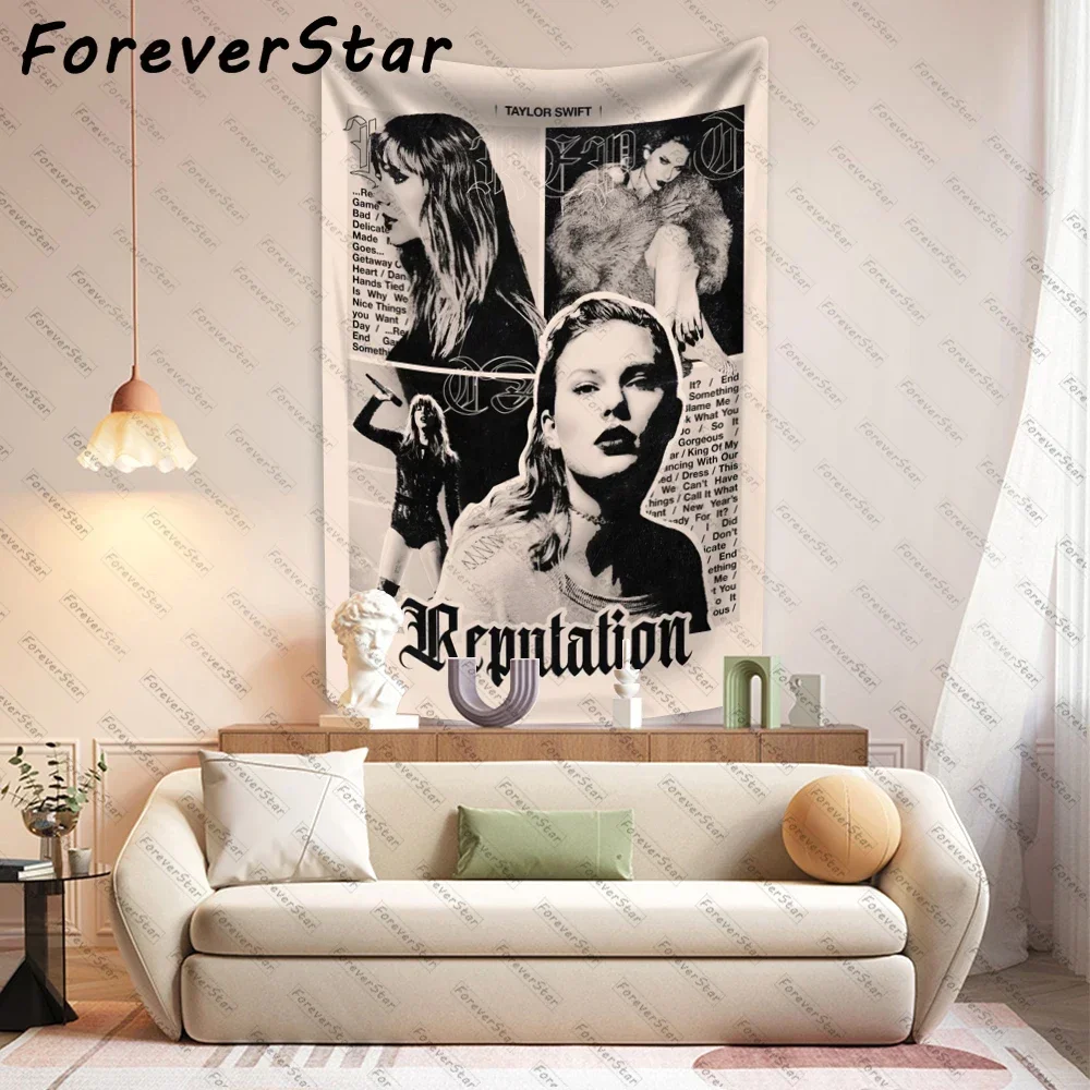 

Taylor Tapestry Swifts Wall Hanging Home Decor American Pop Singer Printed Bedroom Or Dorm Backdrop Concert Decoration