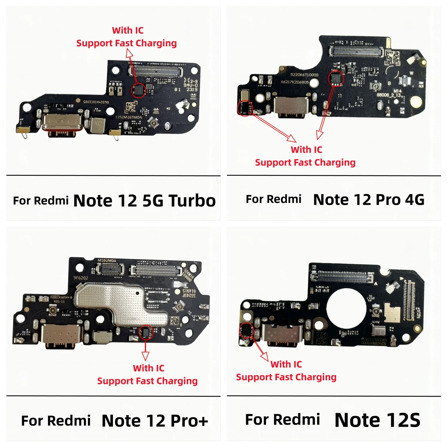 USB Charger For Xiaomi Redmi note 12 Turbo Pro Plus 5G 4G Dock Connector Board Charging Port Flex Cable Replacement Parts