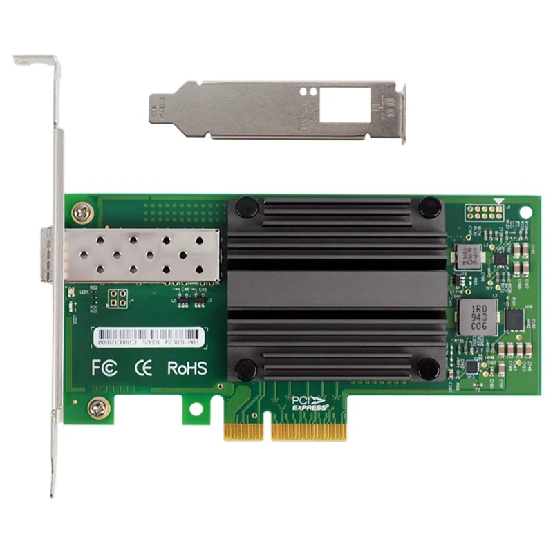 82599-1SFP/X520-DA1/E10G41BTDA PCIE2.0 X4 10G NIC Single Port Fiber Optic Server Network Card 82599EN Chip, Easy To Use