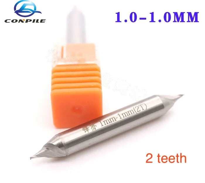 

HSS Double-end End Mill 1.0MM -1.0MM 2 teeth milling cutter for key cut machine