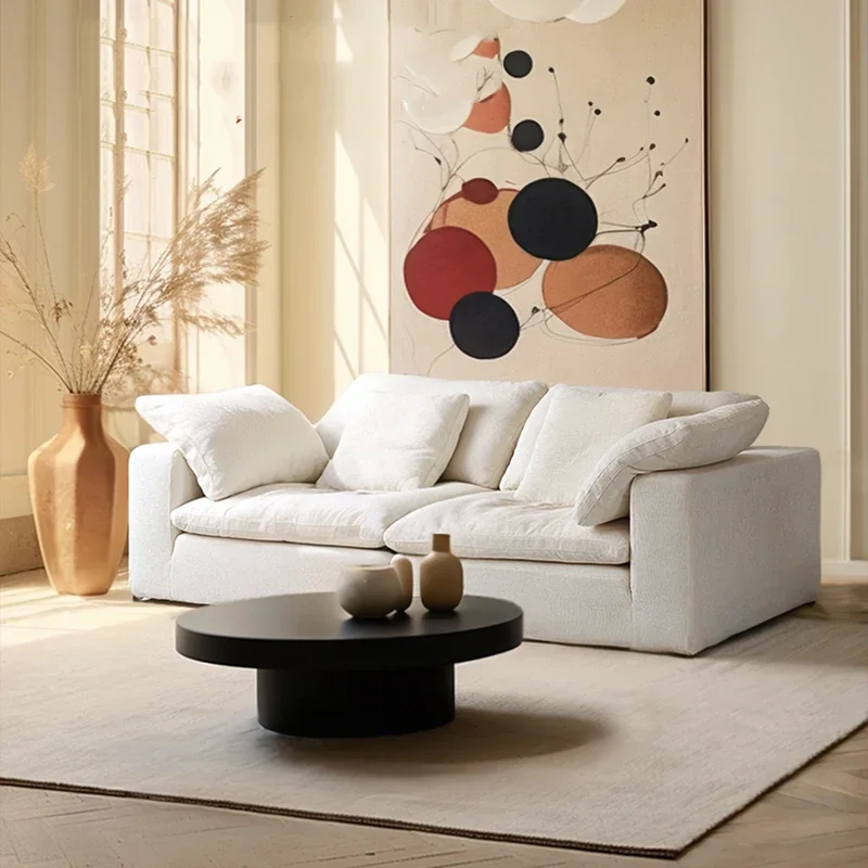 Large Cushion Student Sofa, Unique Soft Back Fabric, Cloud Lazy Love Seat, Fauteuil Salon Maison Furniture