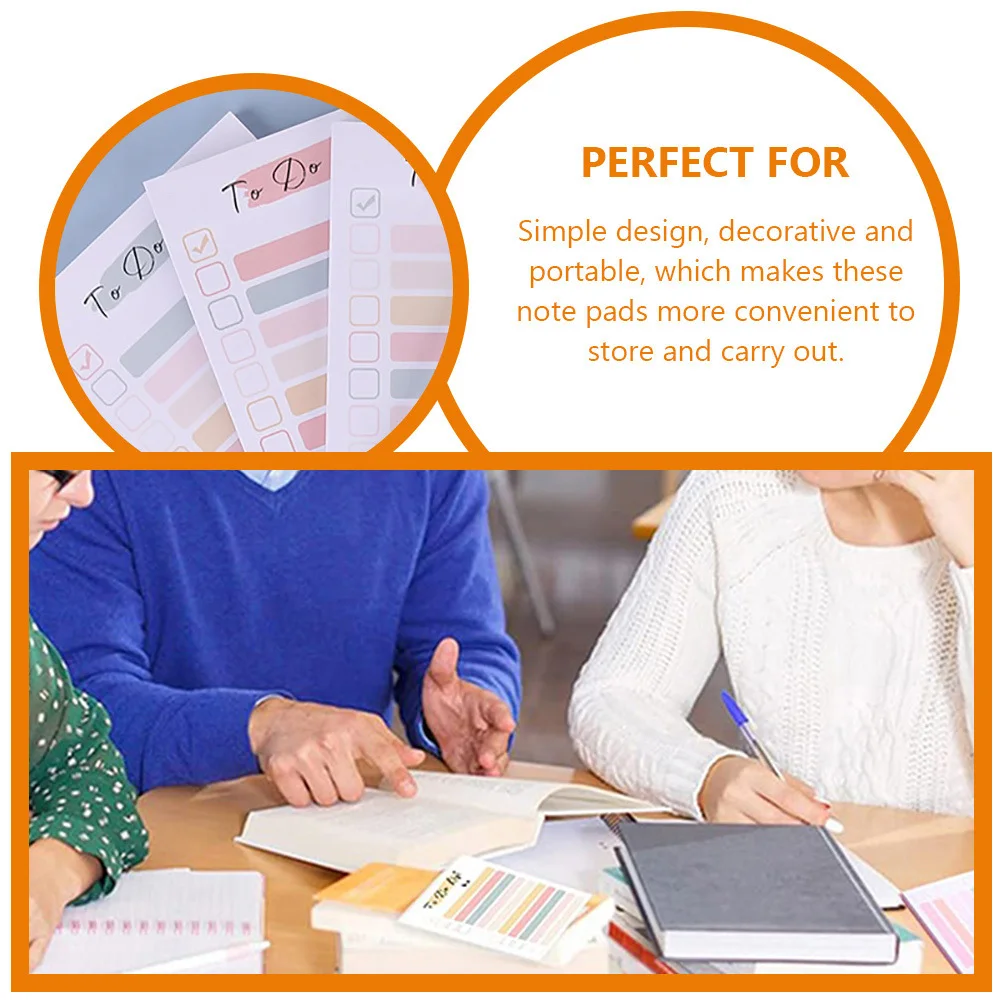 6 كتب ملونة لطيفة لوحات مذكرة لمكتب المدرسة المنزل المحمولة المسيل للدموع ذاتية اللصق ملاحظة ملصقات للقيام بقائمة #2