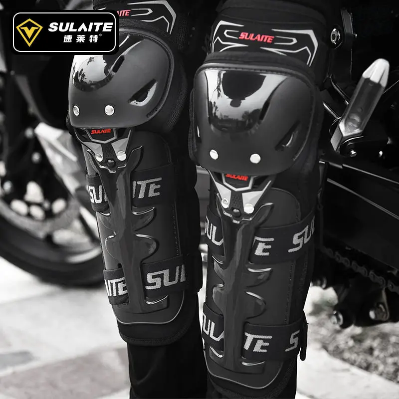 SULAITE Men Motorcycle Knee Pads Elbow Moto Protection Motocross Riding Guard Motorbike Off-road Racing Joelheira Mtb