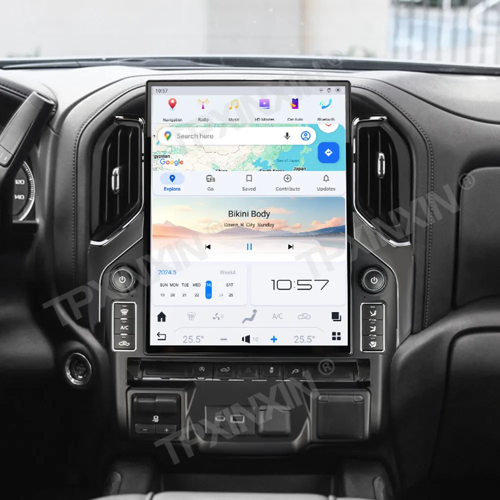 

Автомобильная магнитола Qualcomm 15,6 Для Chevrolet Silverado Tahoe GMC Sierra 2019-2020 CarPlay Android 13, мультимедийный плеер с GPS, головное устройство