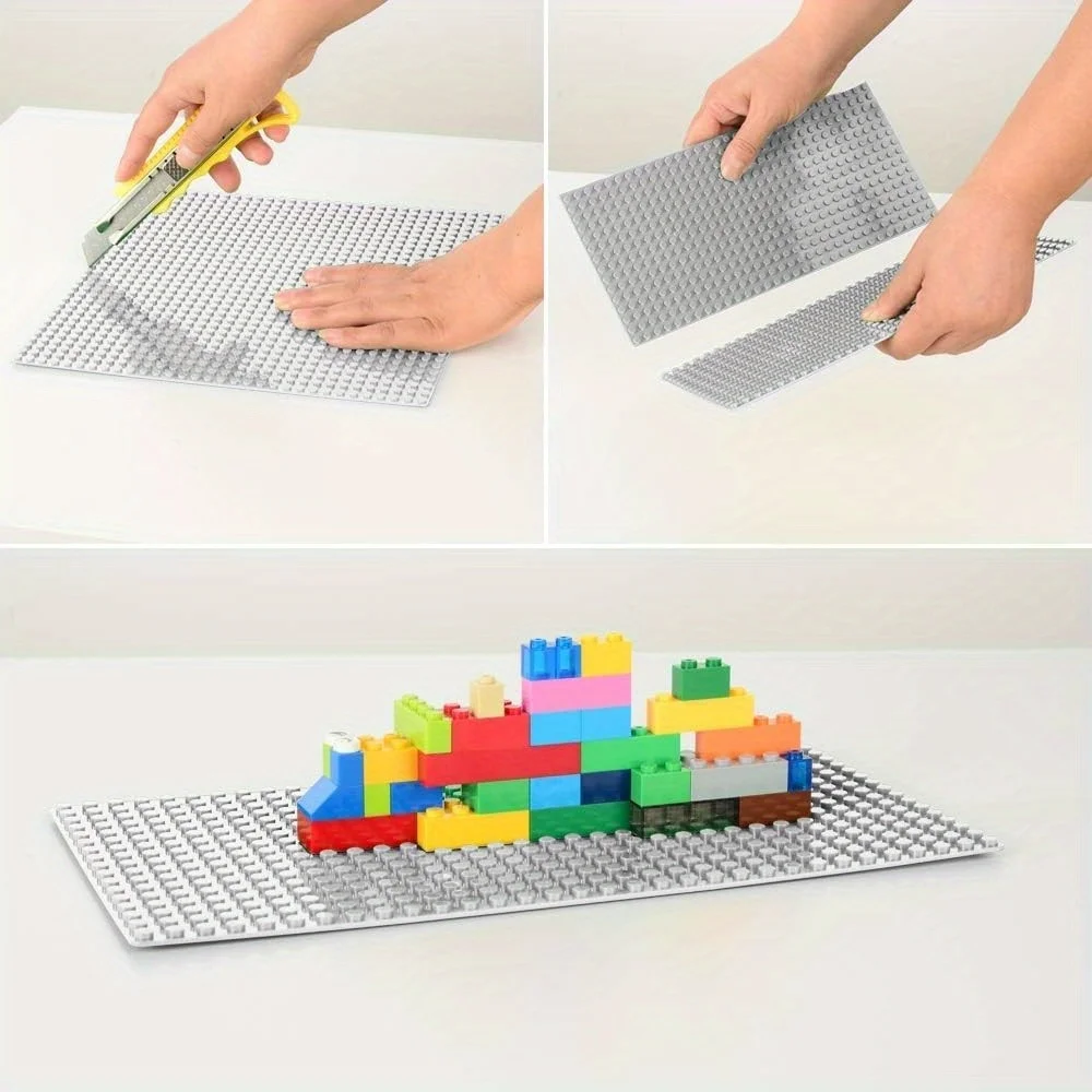 10 Inch X 10 Inch Peel-and-Stick Baseplates Self Adhesive Building Brick Plates Compatible with All Major Brands Children Brick