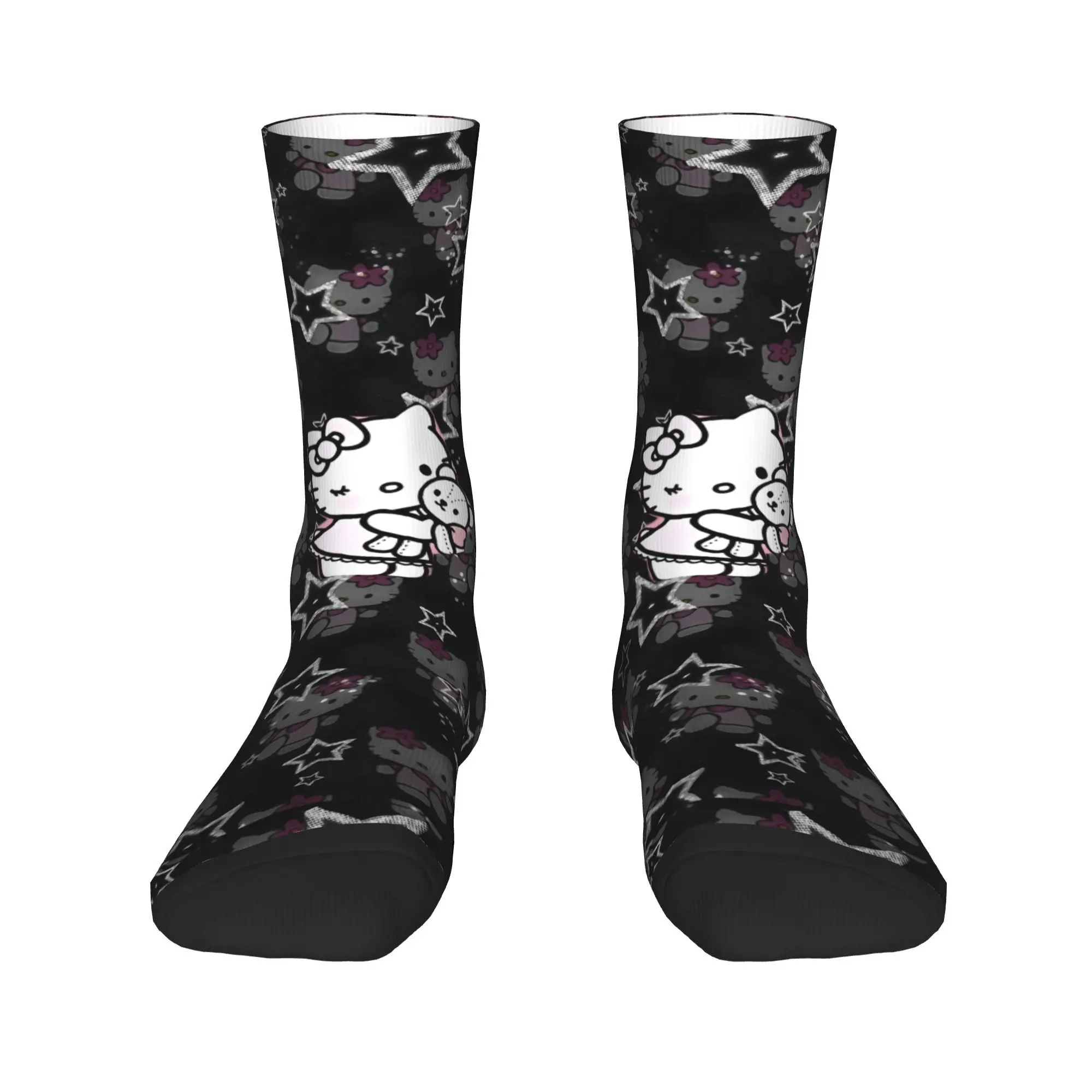 جوارب ستار دودل هالو كيتي جوارب جرافيك مضادة للعرق جوارب رجالية قابلة للتنفس للخريف جوارب هاراجوكو لركوب الدراجات #2