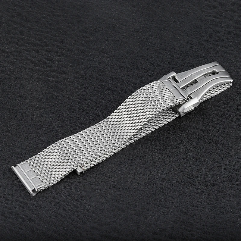 Heimdallr Mesh Watch Strap for NTTD Steel For Sea Ghost 20mm Stainless Steel Folding Clasp Mens Bracelet 20mm Band