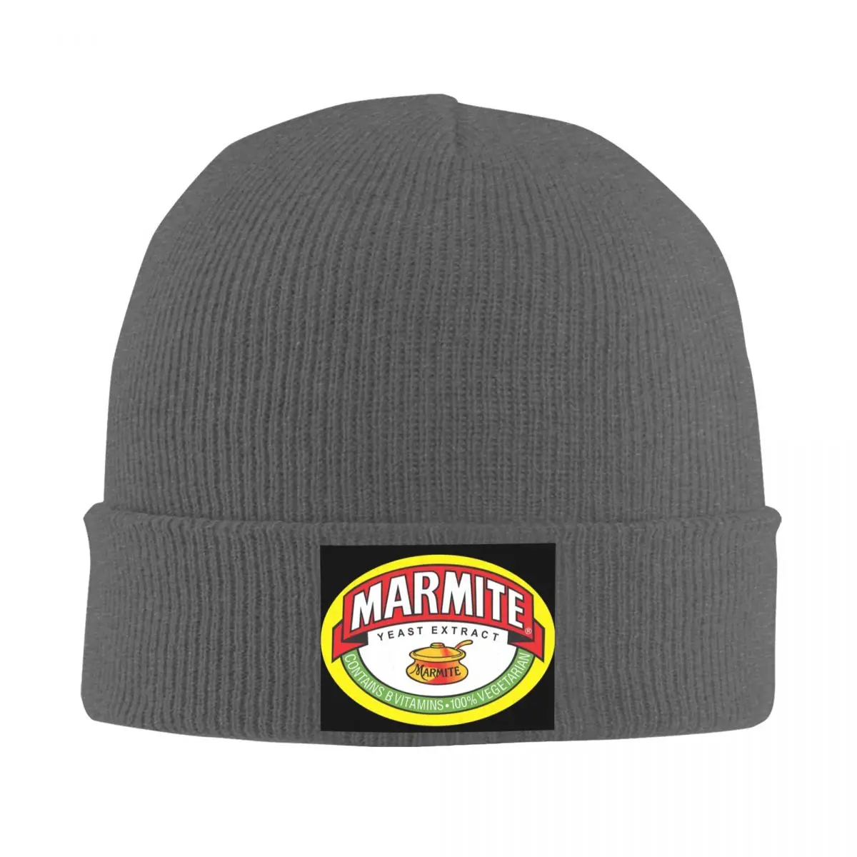 Marmite Logos Warm Knitted Cap Hip Hop Bonnet Hat Autumn Winter Outdoor Beanies Hats for Unisex Adult