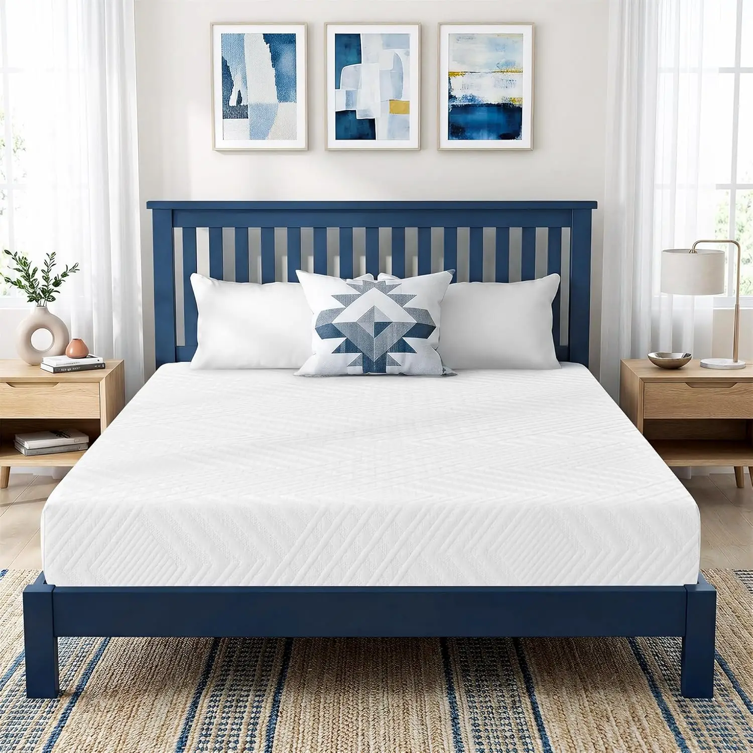

8 Inch Full Mattress, Memory Foam Mattress in a Box with Cooling Gel, Medium Firm Support for Pressure Relief