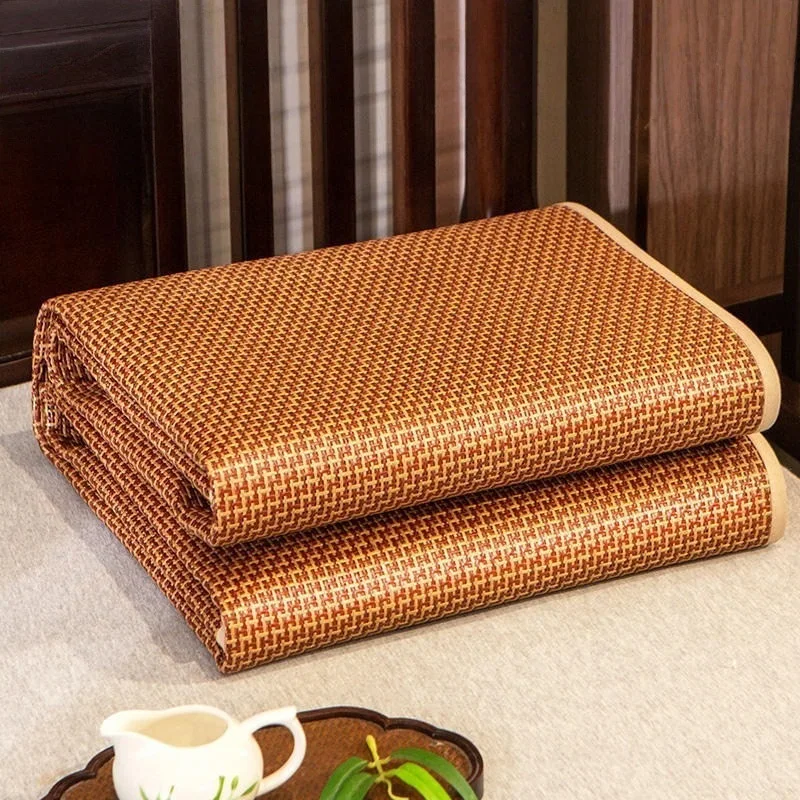 

Thiened Tee-Piece Set Vine Rattan Cooling Bed Mat Ice Silk Single Person Bedding Accories Children's Summer Bedding
