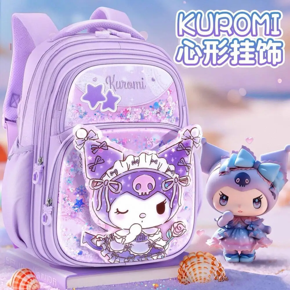 

Sanrios Cinnamoroll Kuromi Child School Bag Cute Cartoon My Melody Student Backpack Shoulders Bag Waterproof Large Capacity Gift