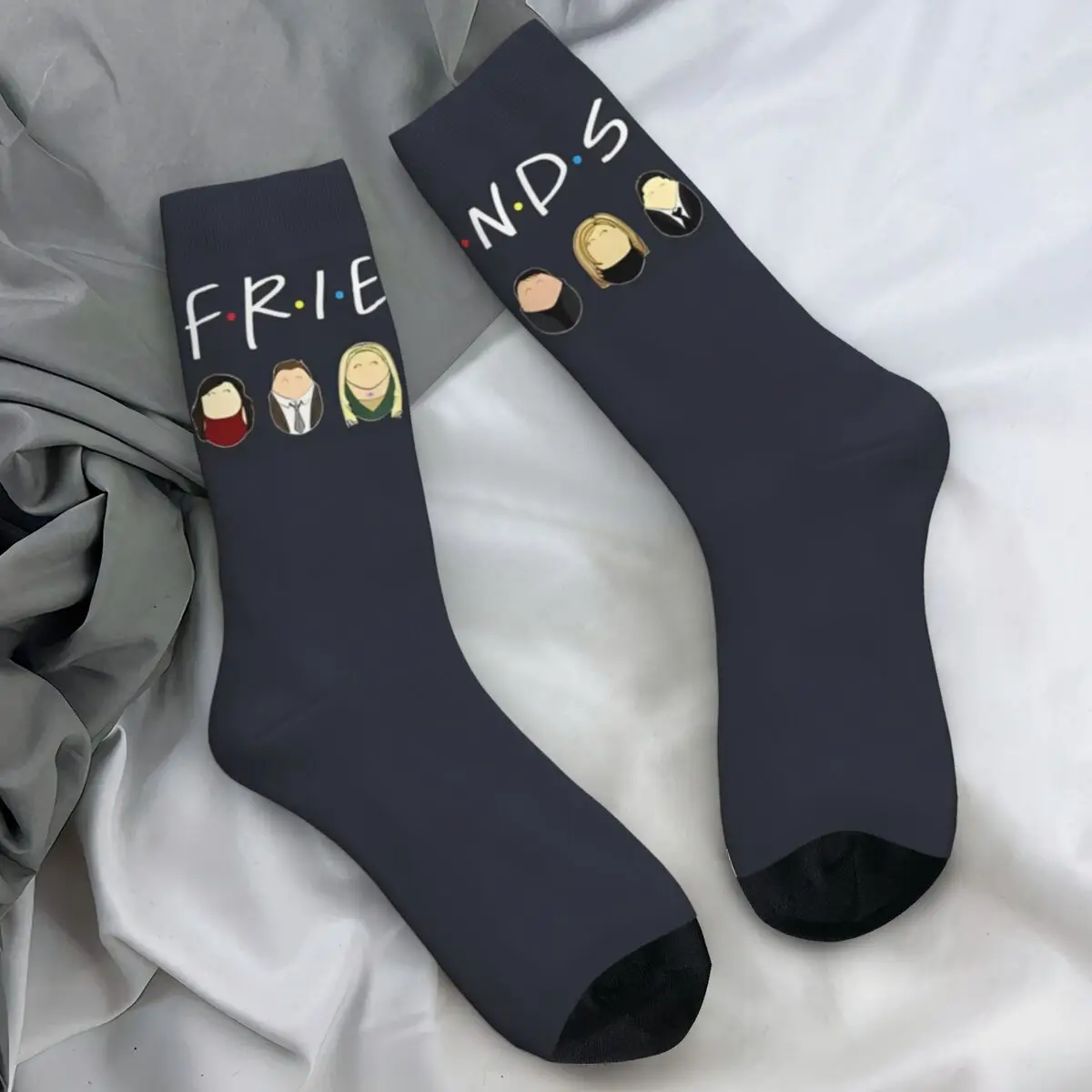 

Friends Cartoon Stockings Adults Men Socks Quality Vintage Socks Autumn Skateboard Anti-Slip Custom Socks Gift