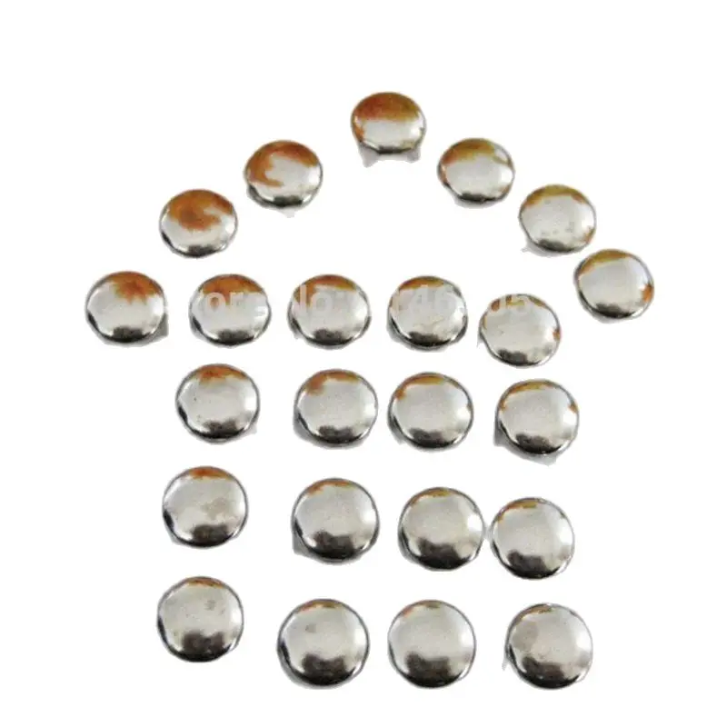 100 pz tono argento tondo Spike Rivet Studs 10mm rivetto Spike Stud Punk Leather craft accessori artigianali fai da te lywj-0013