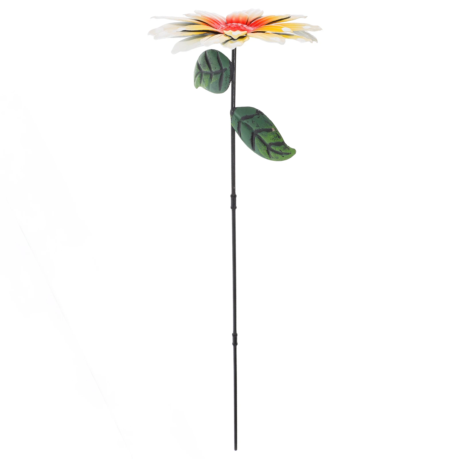 

Garden Stake Decor Metal Flower Stakes Durable Iron Lawn Ornament Sunflower Insert Stakes Ground Insert Decor