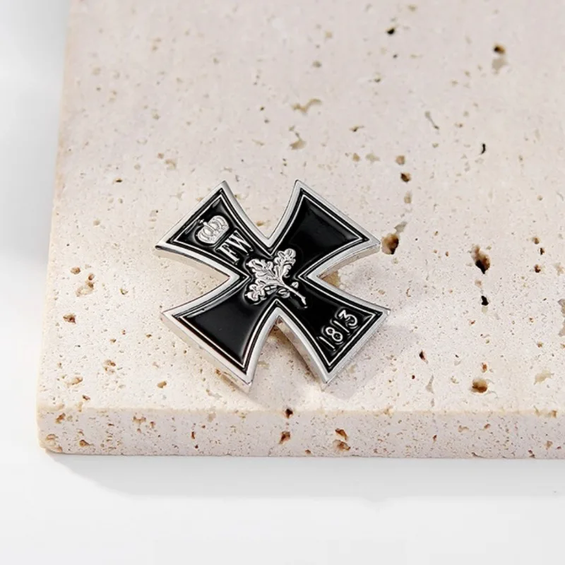 شارة مكررة من الصليب الحديدي الألماني من الدرجة الأولى ملحقات عتيقة بروسية شارة بدبوس متقاطعة ملحق تذكاري #5