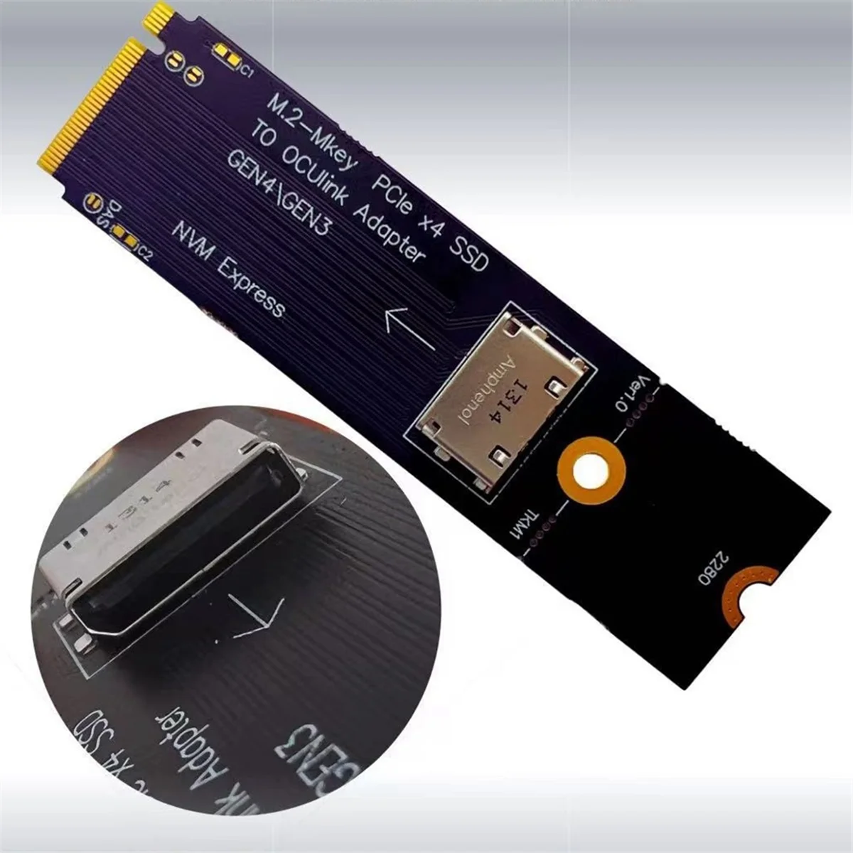 M.2 M-Key PCIe X4 SSD к U.2 OCUlink SFF-8612 адаптер Gen4/Gen3 для 2,5 дюймового NVME U.2(SFF 8639)SSD PCI-E NGFF карта Riser
