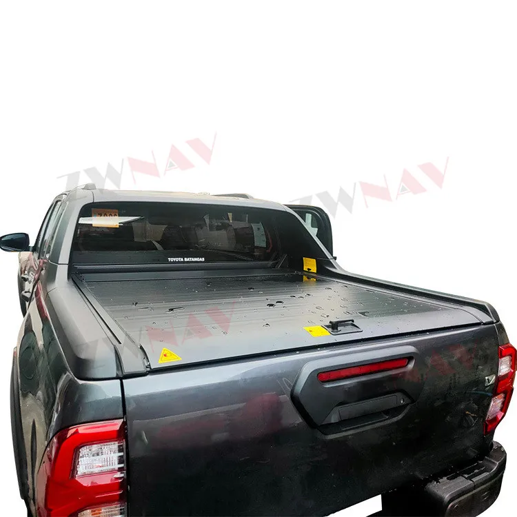 

Car Trunk Lids For Toyota Revo Rocco Pickup Bed Tonneau Cover Retractable Roller Shutter Tail Box Cover Electric Accessory