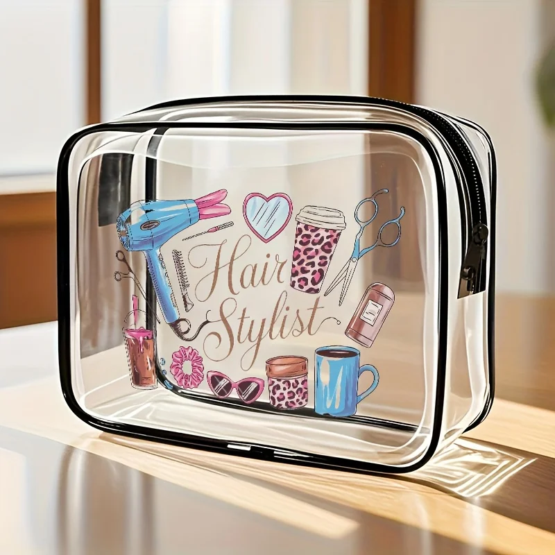 1pc Clear Makeup Bag Transparent Travel Toiletry Pouch TSA Airport Gym Wash Organizer Zipper Cosmetic Handbag Women Gift
