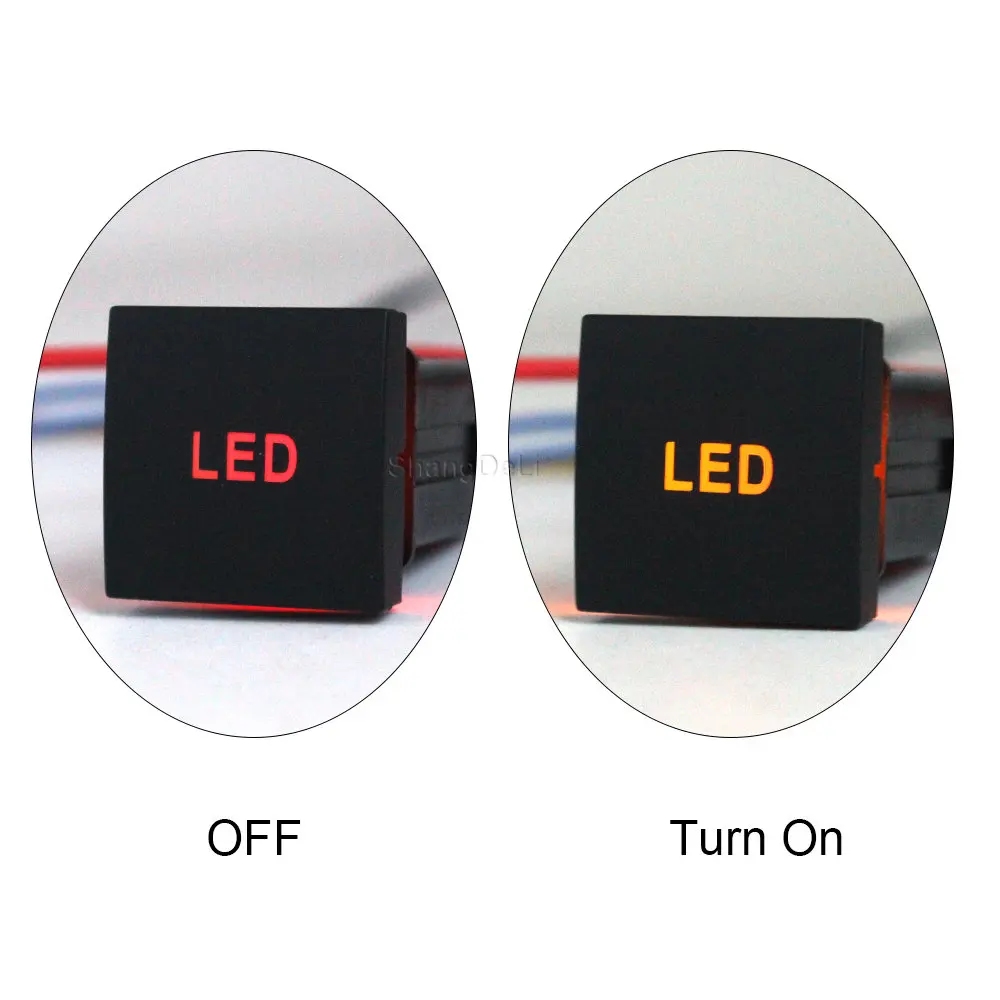 1PC LED DRL Light Packing Radar Music Power On Off Camera Switch Exhaust Button For Golf 6 Jetta 5 MK5 EOS Scirocco