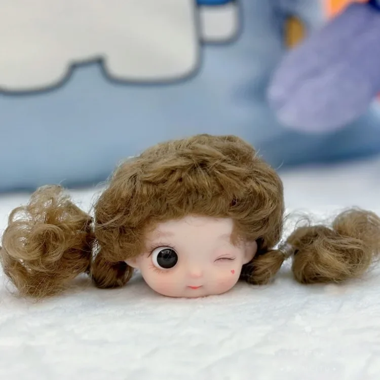 16 17cm Dolls Accessories Princess Exquisite 8 Points BJD Head 0b11 Curly Hair Style Dress Up Brithday Gift for Best Friend