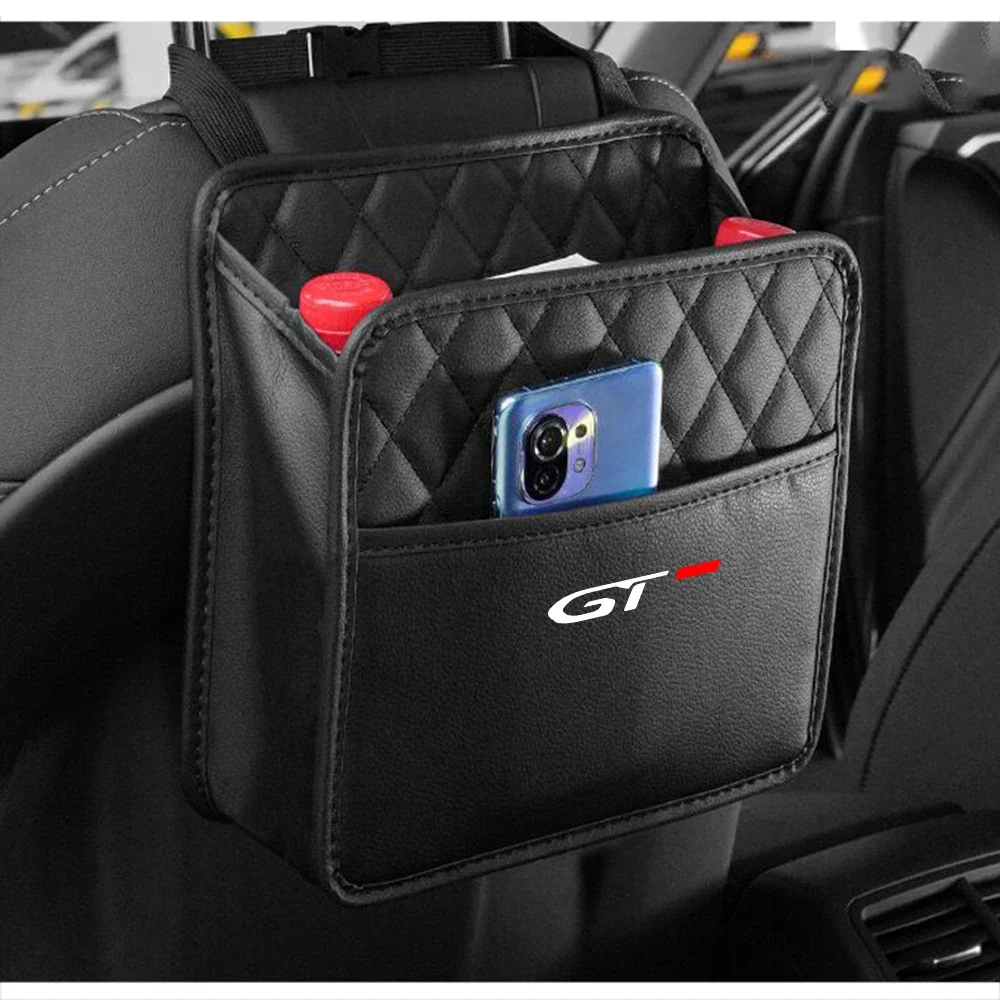 Car Seat Back Storage Bag Anti-Kick Mats Large Capacity Car Backseat Storage for Peugeot GT GTI GTLINE 3008 5008 4007 208 106