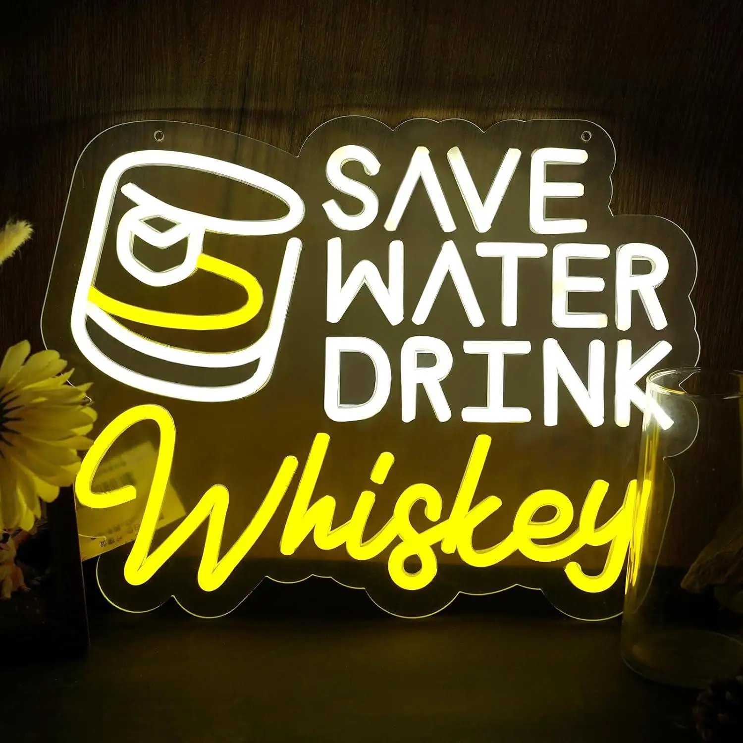 

Whiskey Neon Sign LED Neon Lights for Man Cave Bar Pub Restaurant Bistro Club Birthday Party Decoration Gifts Business Bar Signs