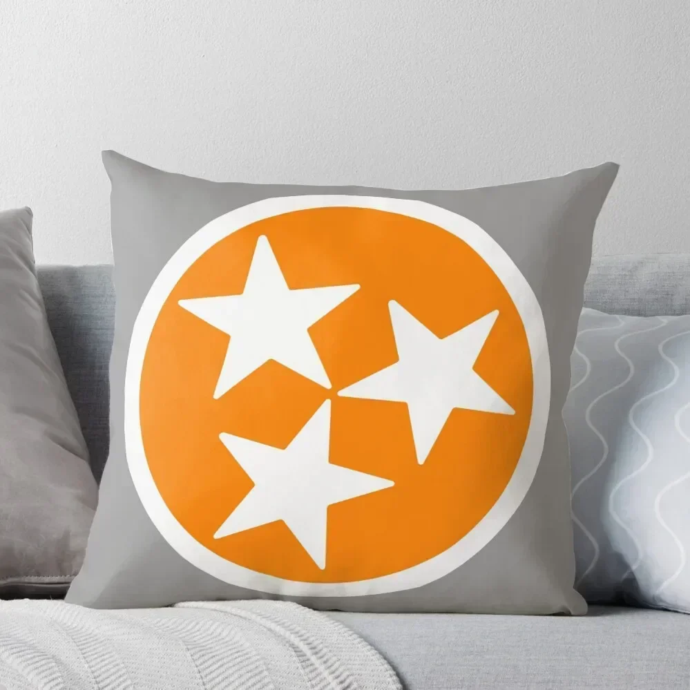 

Orange & White Tri-Star Throw Pillow ornamental pillows for living room Sofas Covers pillow