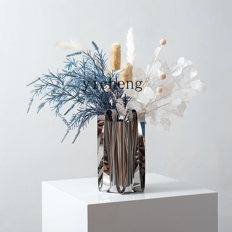 

XL light luxury flower ornament living room table blue fake flower simulation flower ornament dining table decoration