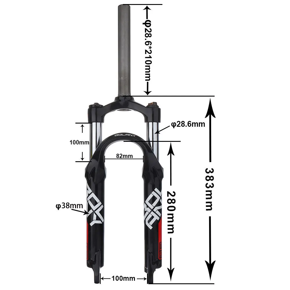 Bolany-Aluminum Alloy Mechanical Front Fork for Folding Bike, Shock Absorber for Child, Spring Suspension, 20 in, 100mm Stroke