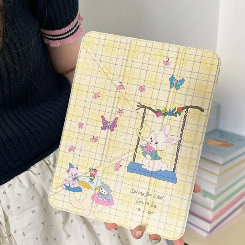 

Милый чехол для планшета с гнездом для ручки для ipad Air 3th 4th 5th 6th 7th Pro Air 2024 2025 2018 A16 11 "12,9" 13 "10,2" 10,5 "/10,9"