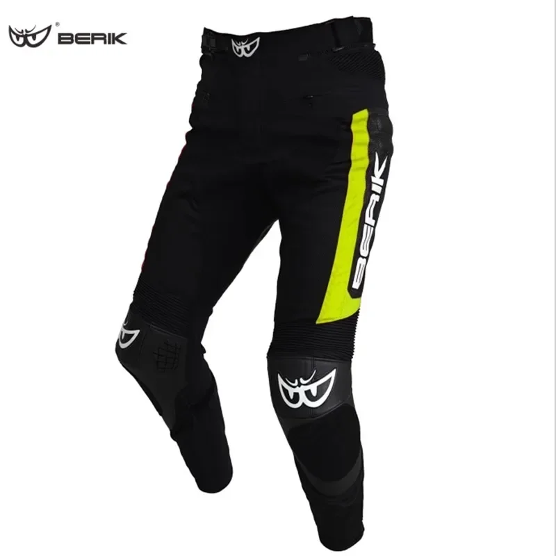 Berik Motorfietsen Broek Anti-Druppel Slijtvaste Mannen Dames Gear Koeienhuid Materiaal Ademende Mesh Kincana Trainingsbroek