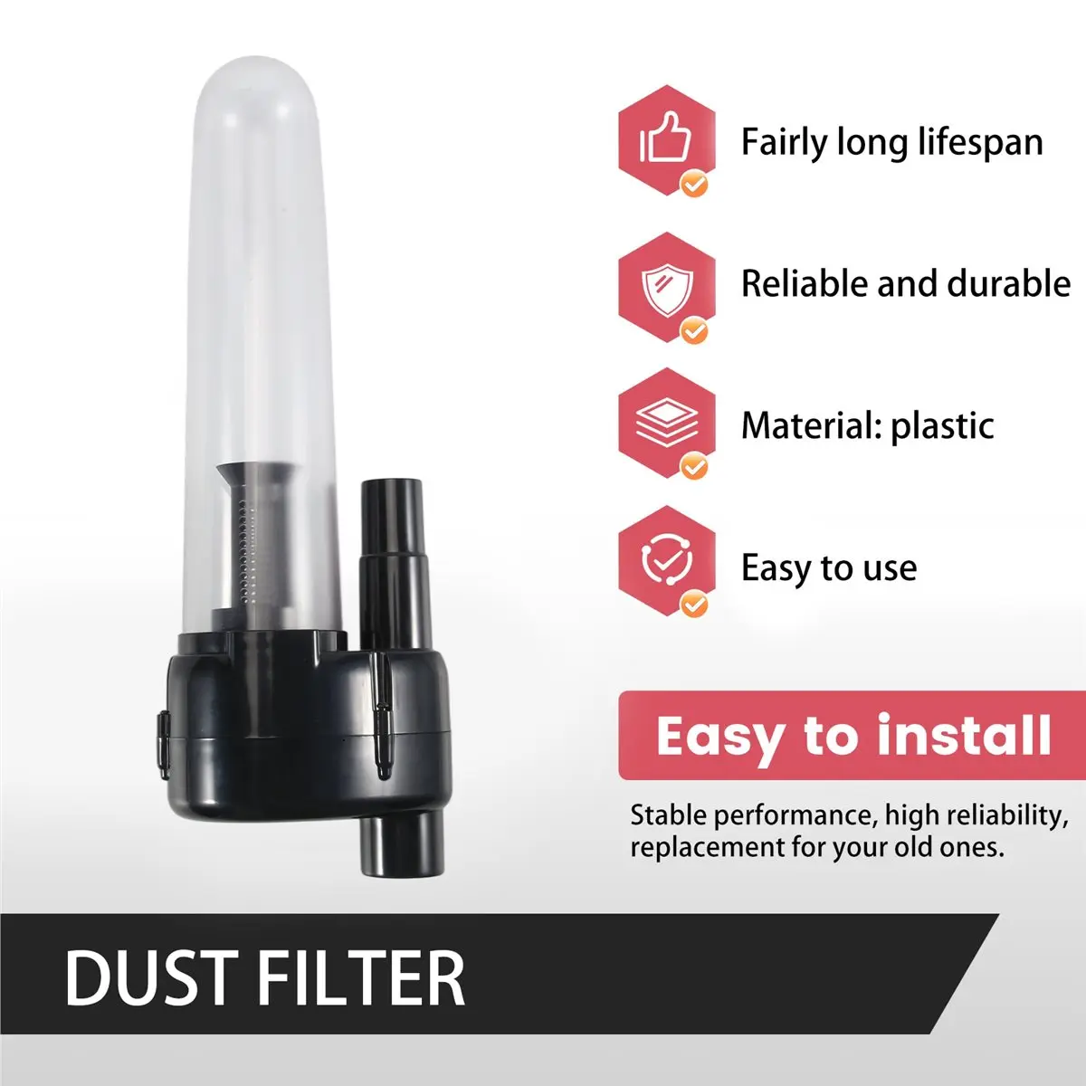newA10R Dust Interceptor Vacuum Bag Cyclonic Separator Collector Dust Outer Filter Vacuum Cleaner Parts