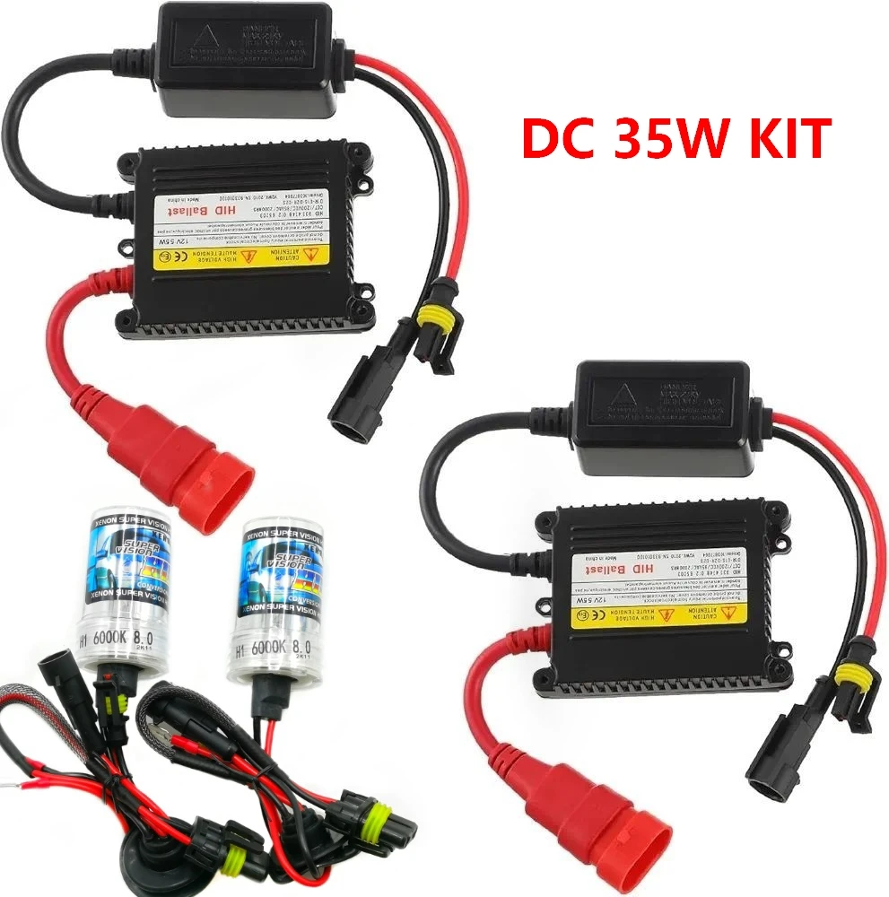 

DC 35W Xenon Kits H1 H3 H7 H11 HB3 HB4 H8 H9 Globes 9012 HIR2 3400lm Cars HID Lighting Headlights Replacement Foglamps