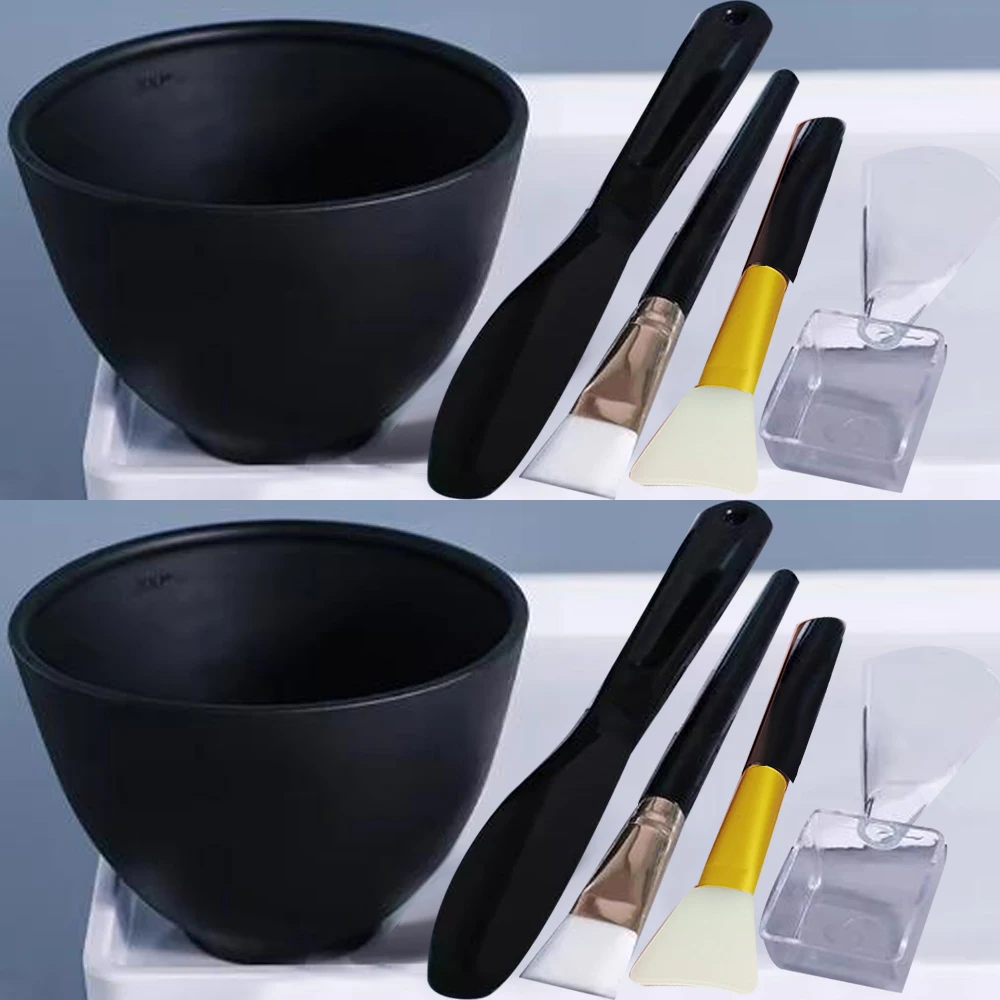 5 teile/satz Silikon Maske Schüssel Einfach Zu Bedienen DIY Gesicht Maske Mischen Schüssel Make-Up Pinsel Spachtel Schönheit Hautpflege Werkzeuge Gesicht make-up
