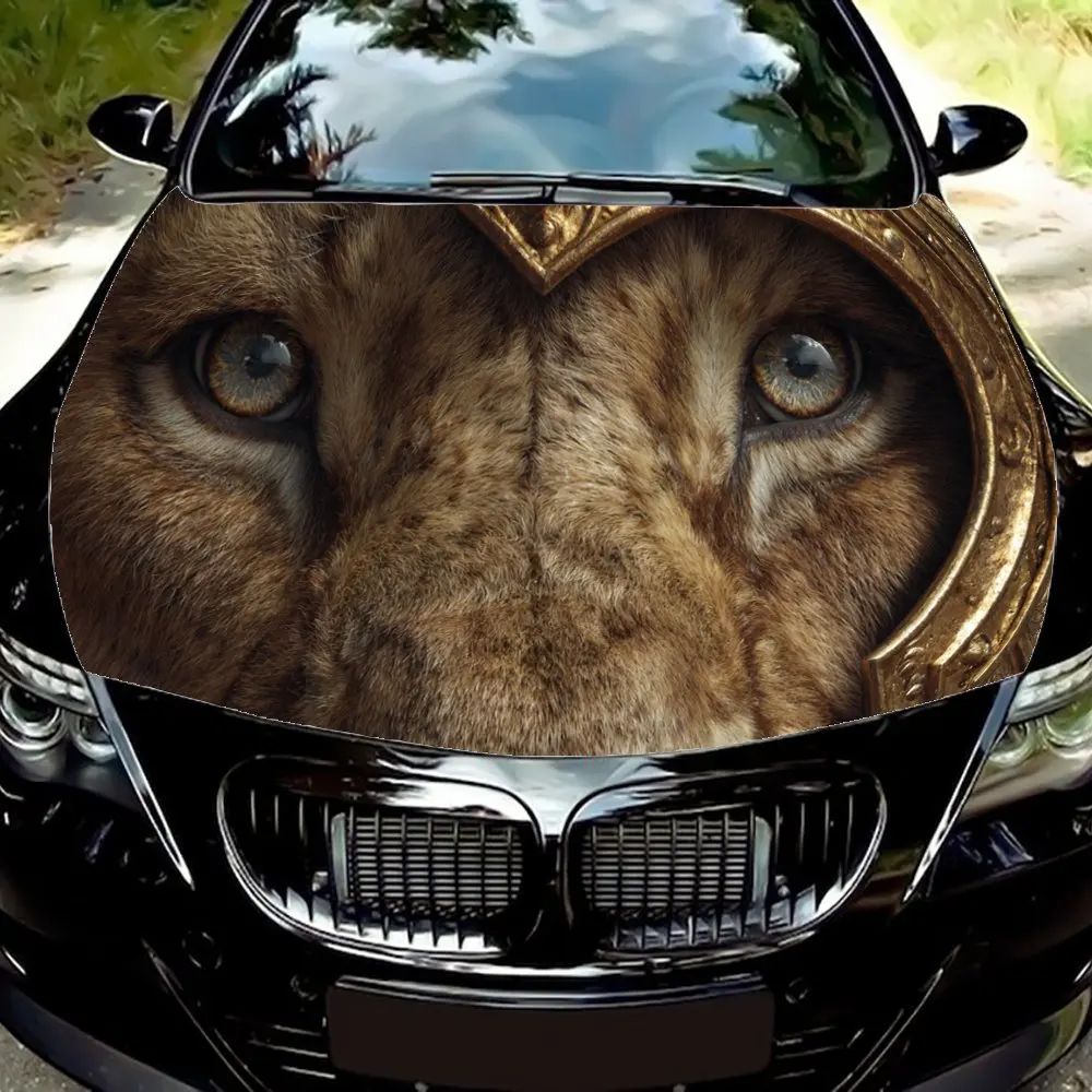 

Armored Lion King print,car hood stickers,PVC waterproof Self adhesive car hood sticker,car hood decoration protection stickers,