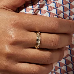 Cz stone thin band rings stainless steel rings for women minimalist dainty stainless steel jewelry waterproof jewelry new in