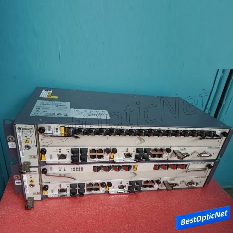 

Used HUAWEI GPON OLT MA5608T 2*MCUD 4*GE Uplink Port 1*MPWC 48V DC Power Card Choice GPBD GPFD GPON Card With C+ or C++ SFP