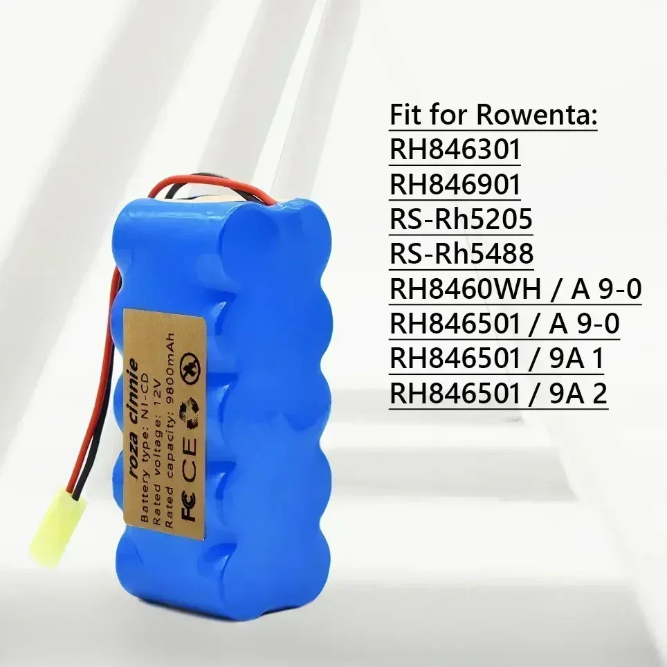 

High Capacity 12V SC 9.8/6.8/4.8Ah for 12V Battery Pack RH5488 RH846301 RH846901 RS-Rh5205 Vacuum Cleaner Sweeper Robotics