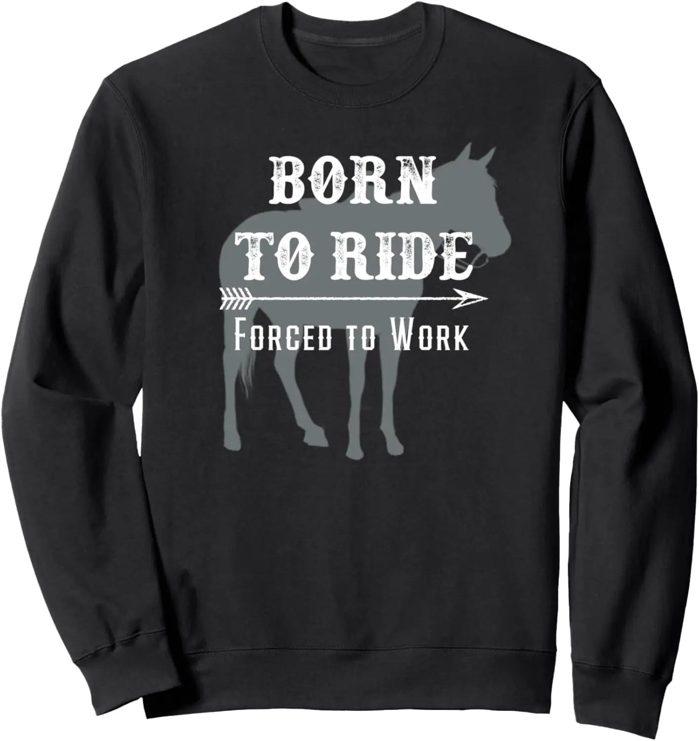 

Потертый винтажный свитшот в стиле вестерн для любителей лошадей Born to Ride