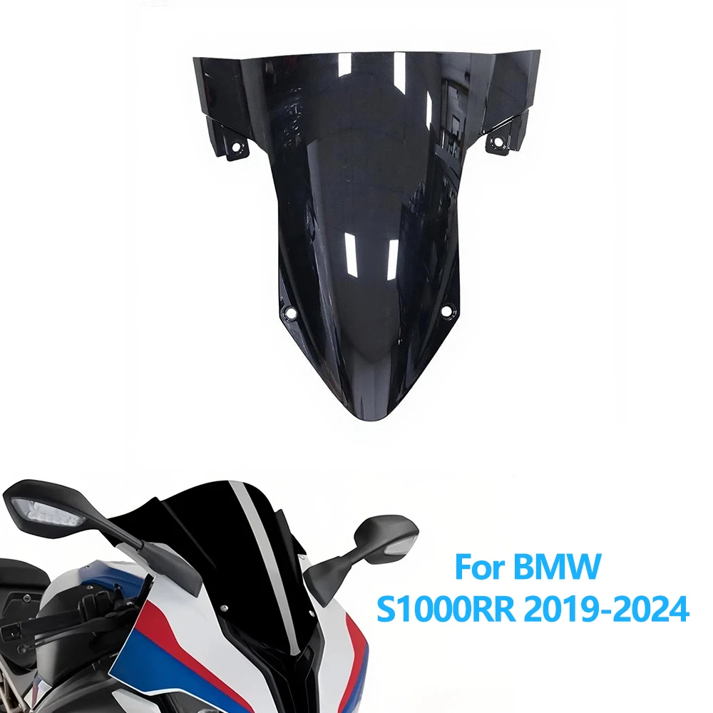 

Motorcycle Double Bubble Front Windscreen Windshield Shield Wind Deflector For BMW S1000RR S1000 1000RR 2019-2024