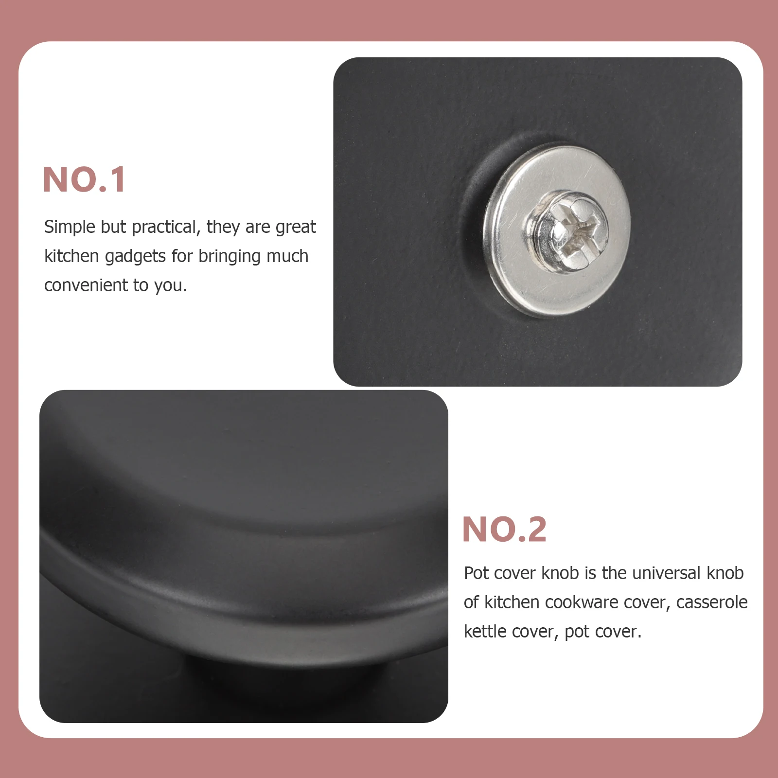 

4Pcs Pot Lid Handles Wear Resistant Replaceable Household Pan Lid Knobs Heatproof Kitchen Accessories Round Grill Grate
